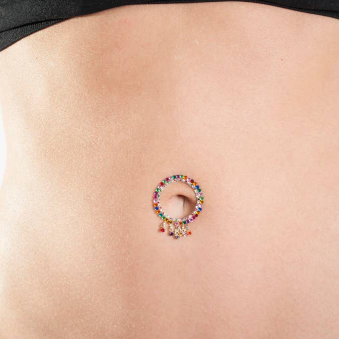 1213 - Belly Tattoo with Drops for wholesale by Western Fashion