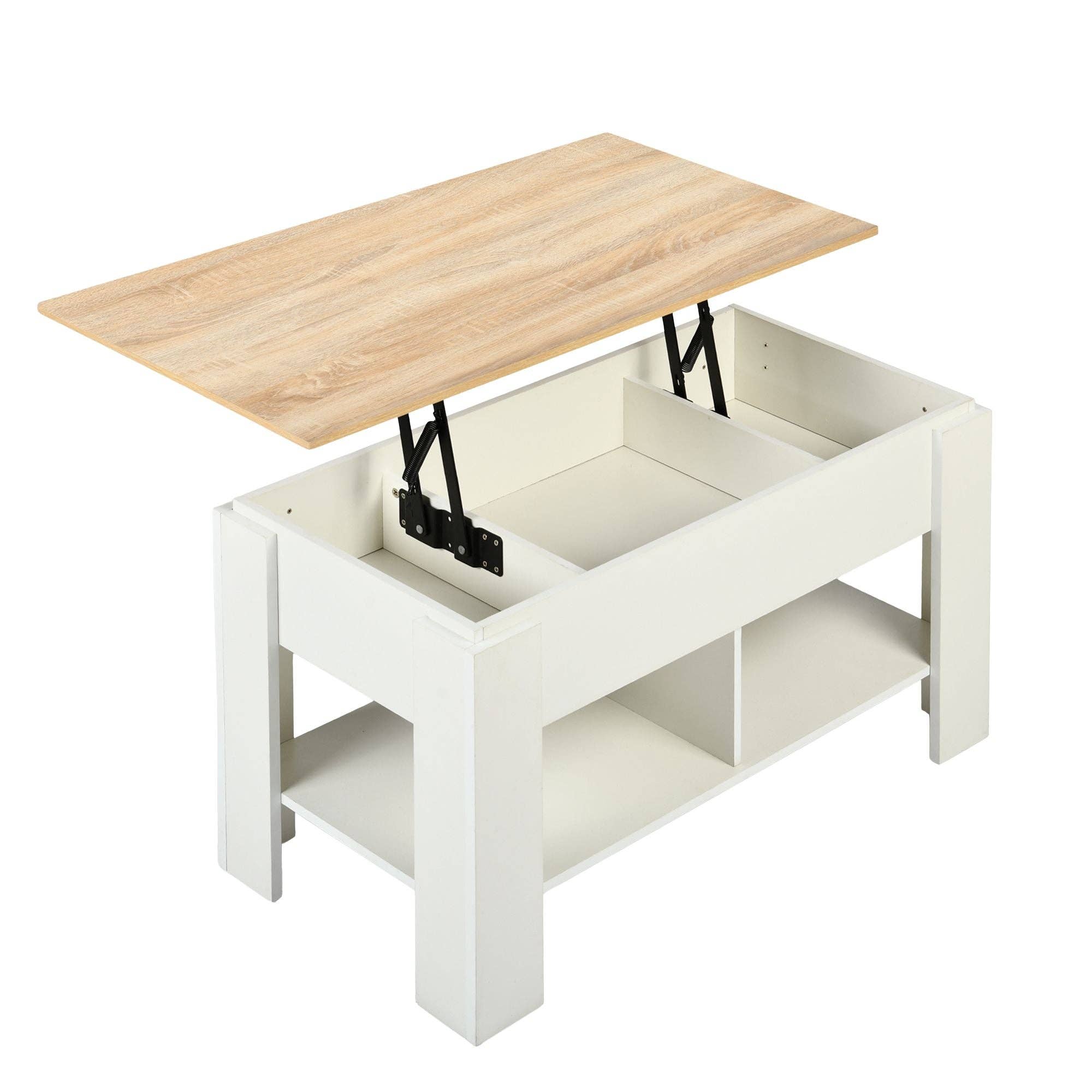 Urban Meuble - Wholesale Side Table - Lift-top coffee table with wood effect and white 96*50 ELOT WHITE OAK 960