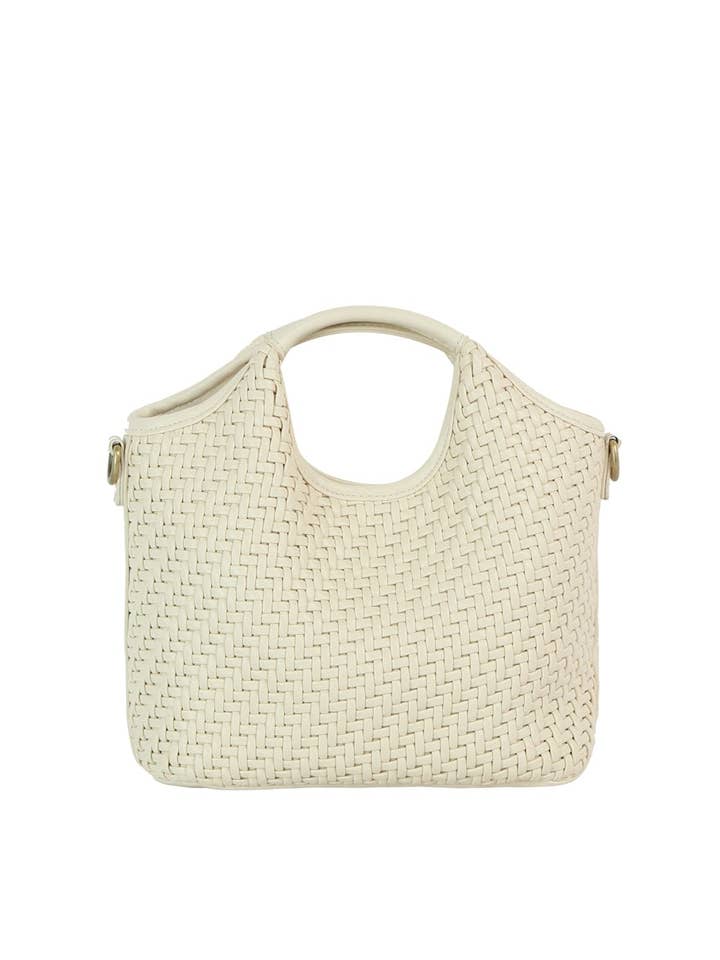 MEE0056 Anika Woven Tote/Crossbody Bag for wholesale by MiMi Wholesale