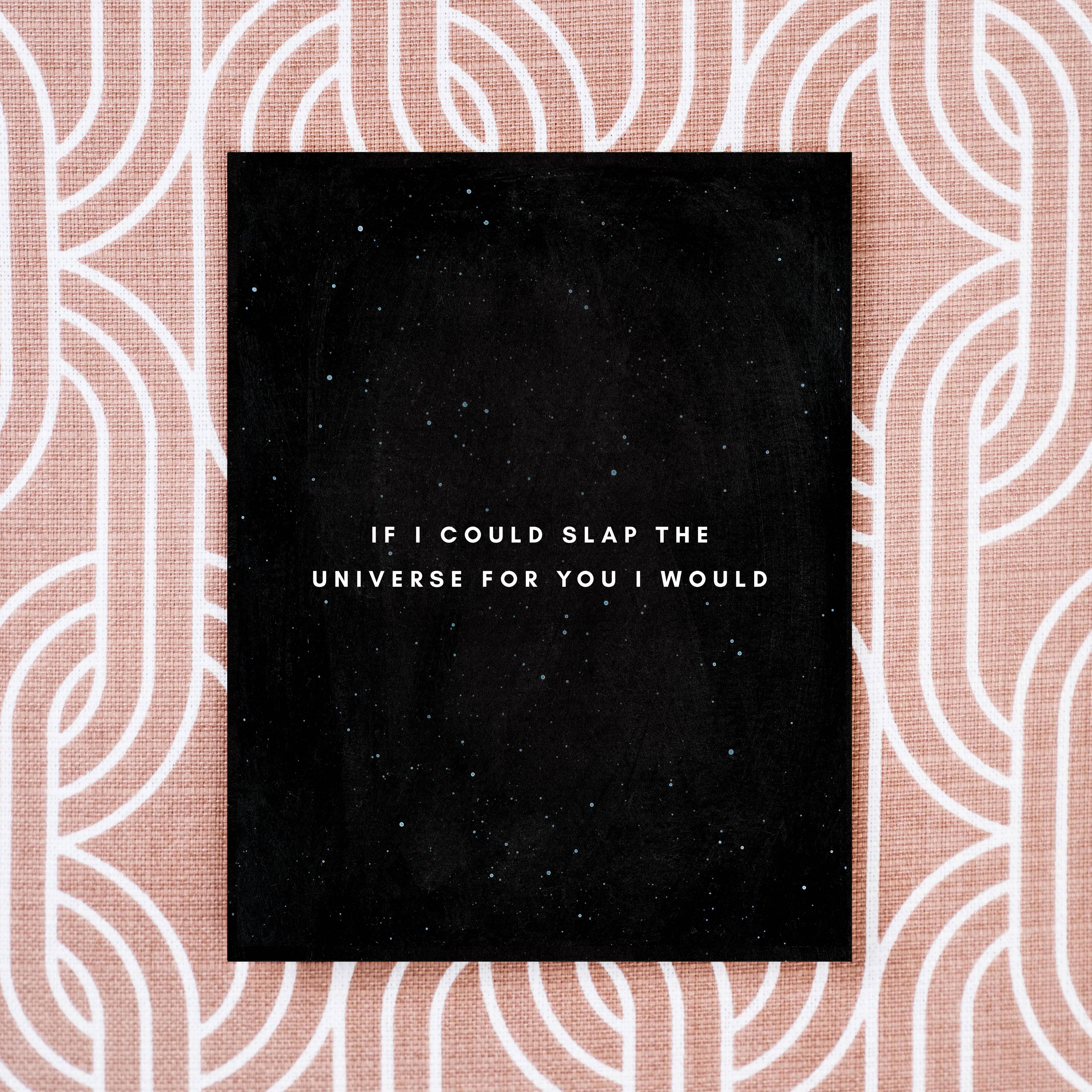 Girl w/ Knife - Wholesale Love Card - Slap The Universe Greeting Card1