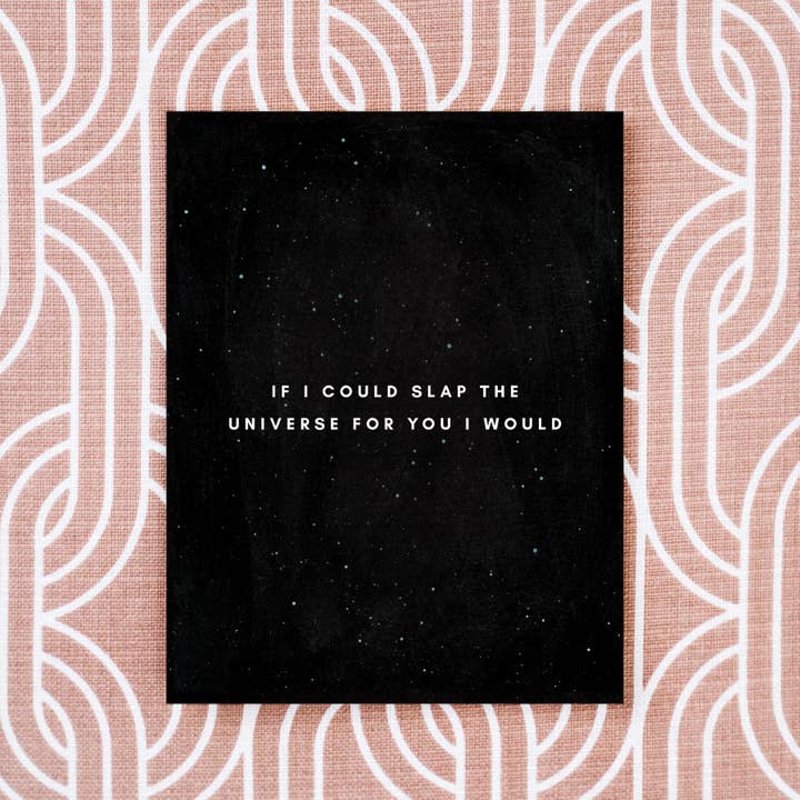 Girl w/ Knife - Wholesale Love Card - Slap The Universe Greeting Card1