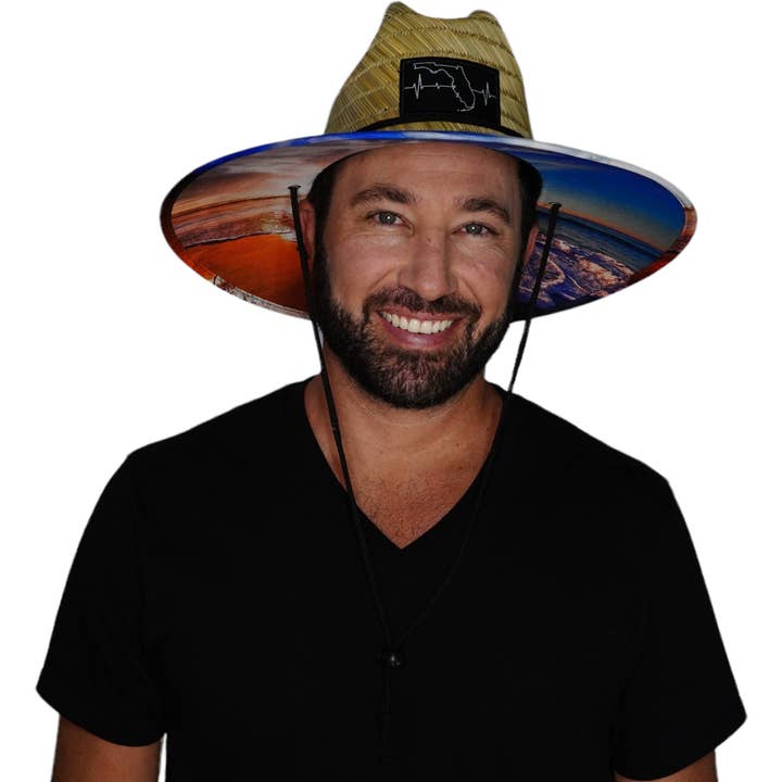 The Heartbeat Brand - Wholesale Straw Hat - Unisex - Florida Straw | Sun Hat | Sunset