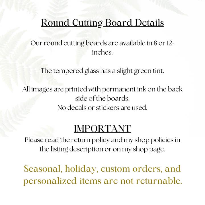 Fernville Creations - Wholesale Cutting Board - Abstract Leaves, Tempered Glass, Charcuterie Board1