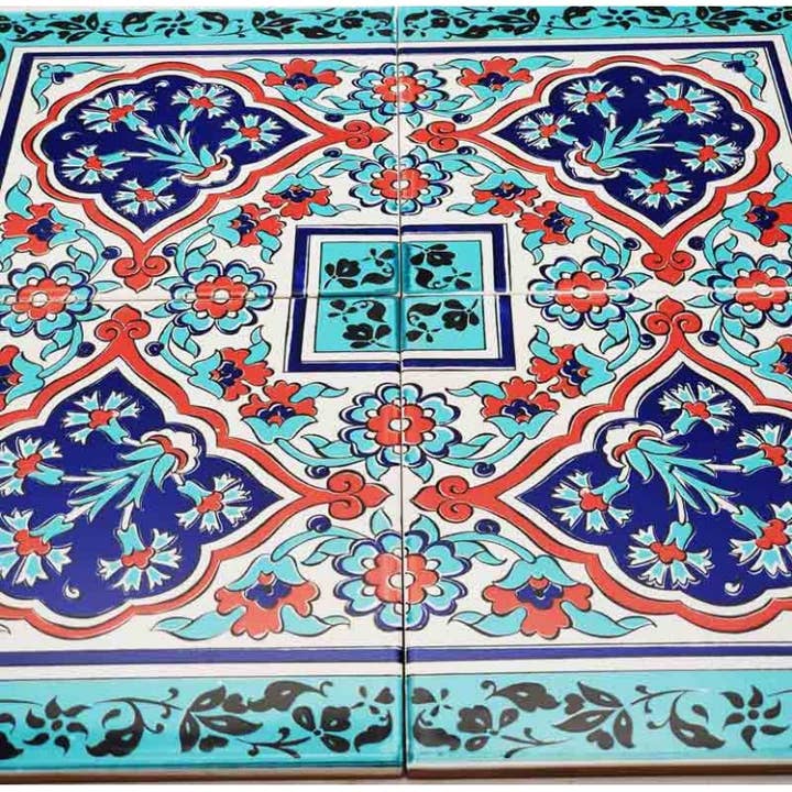 Iznik Ceramic Tiles- Set Of 4 for wholesale by Natto USA