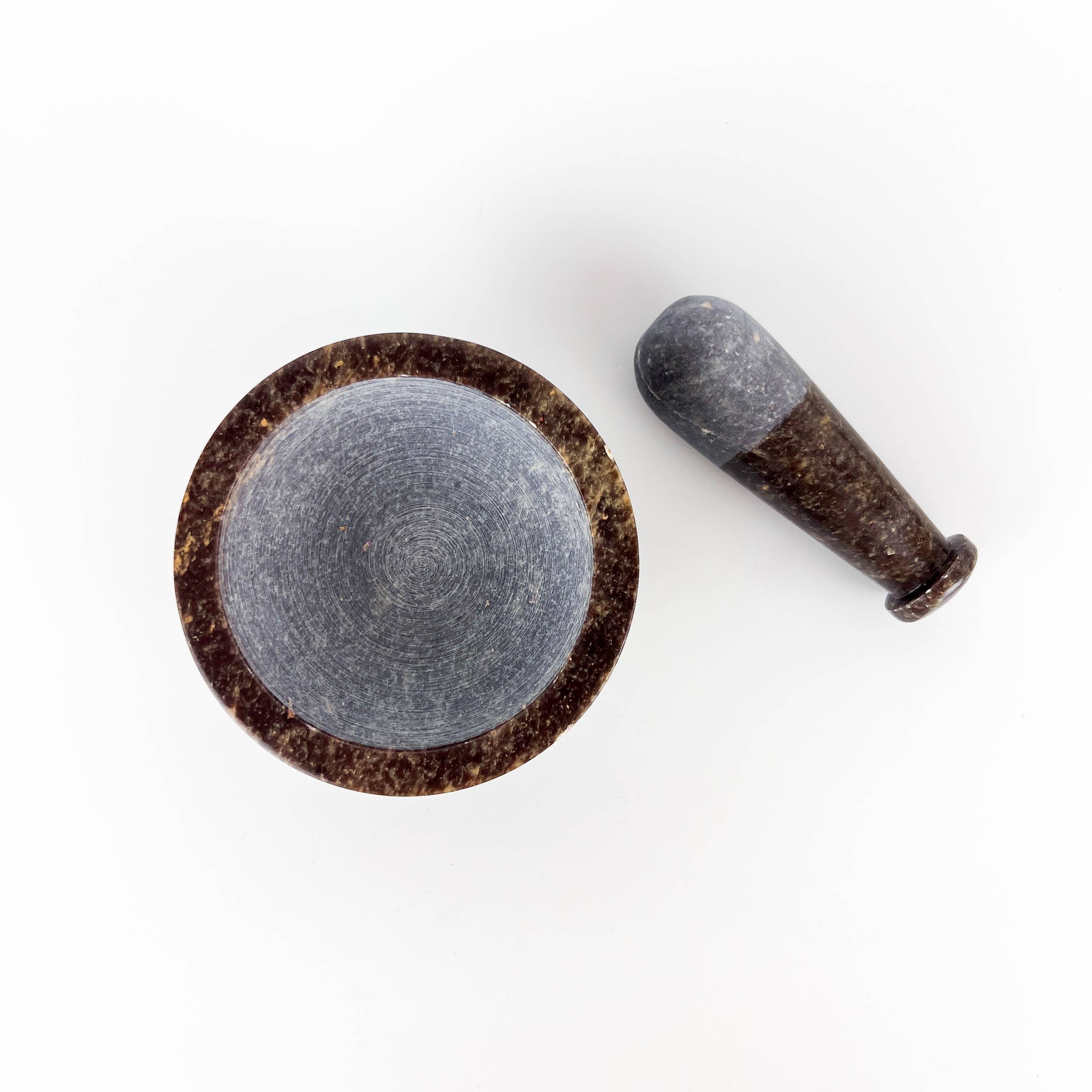 GREENROOTS USA LLC - Wholesale Mortar & pestle - Soap Stone Mortar & Pestle 4"D,3"H4