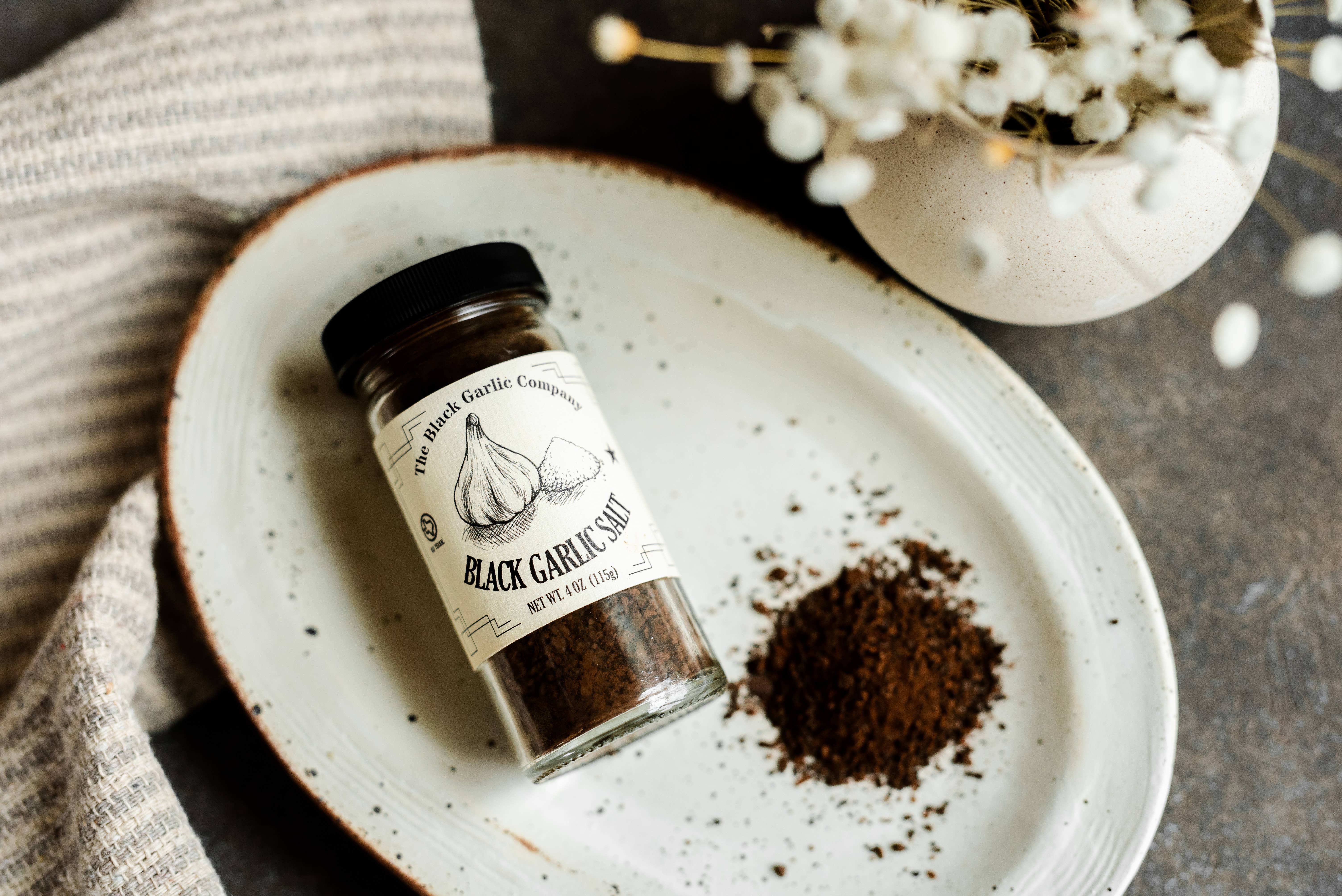 The Black Garlic Company - Wholesale Zout - Zwarte knoflookzout in pot van 113 g6