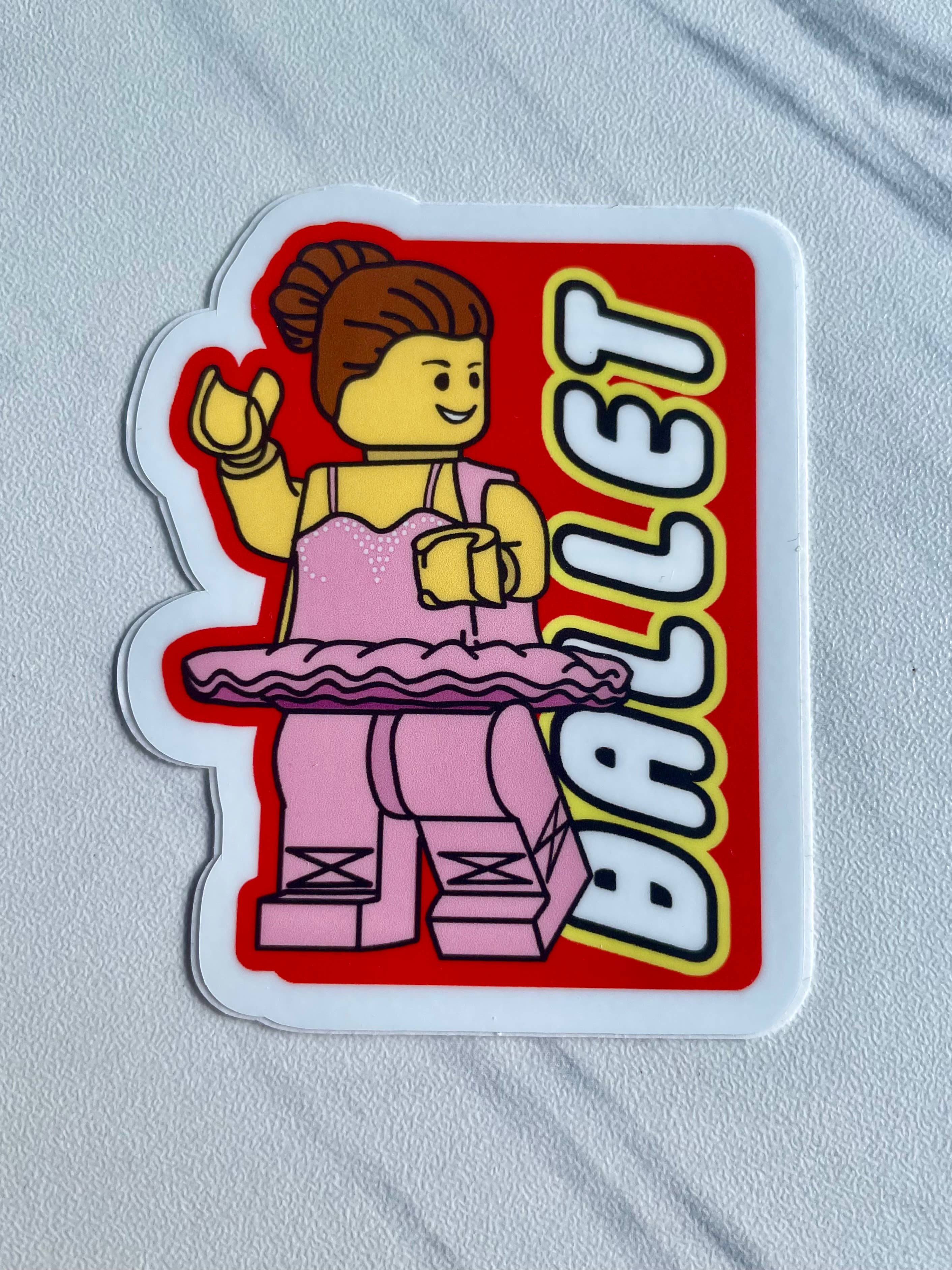 Denali & Co. - Wholesale Sticker - Brick Ballet Sticker – Fun Dance-Inspired Design, 2.4 x 3"1