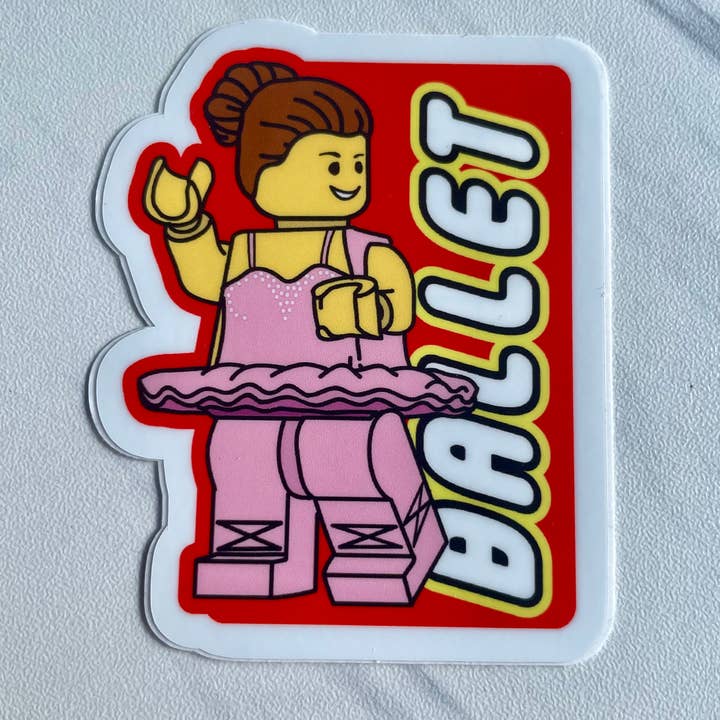 Denali & Co. - Wholesale Sticker - Brick Ballet Sticker – Fun Dance-Inspired Design, 2.4 x 3"1