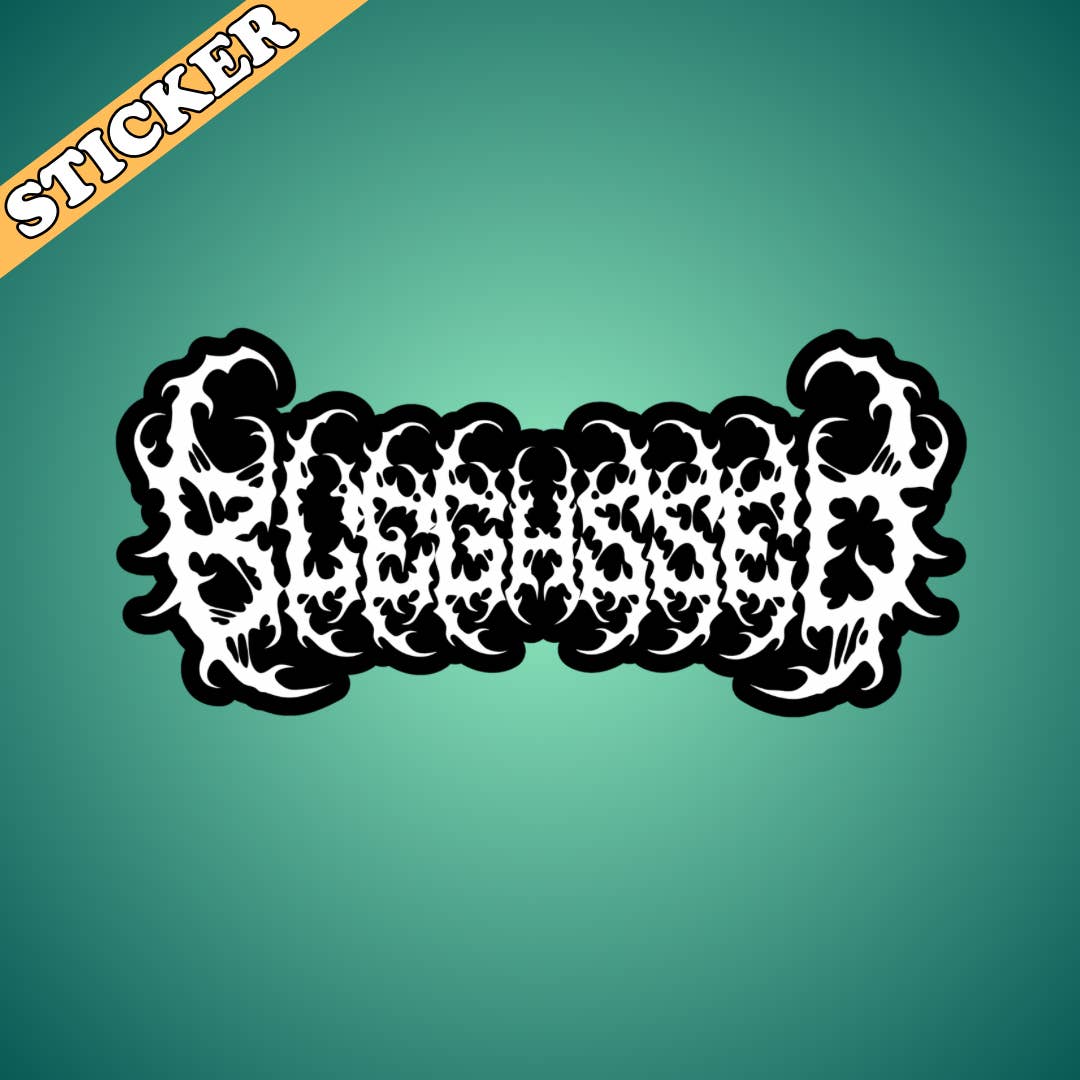 Pretty Toxic Stickers - Vente Autocollant - Autocollant amusant en métal noir, Bleghssed, mignon Blegh Death Metal