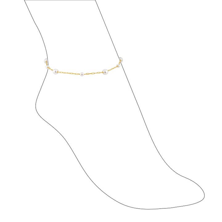 Sahira Jewelry Design - Wholesale Anklet - Kalani Pearl Anklet