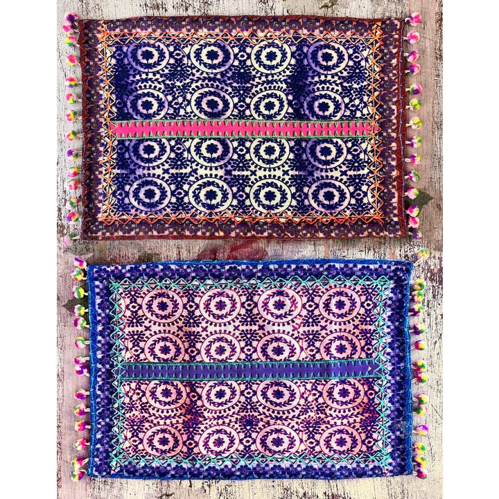 Hantverksmässigt unika bordsunderlägg - Blandat par blå (Set om 2) för wholesale av IPNG Design