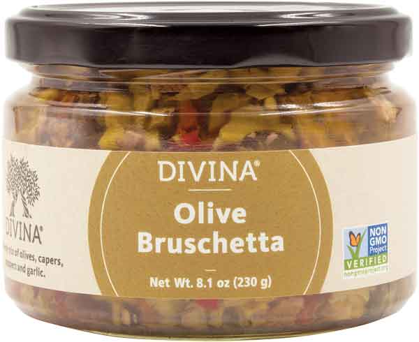 Hudson Meat Company - Wholesale Olives - OLIVES BRUSCHETTA GLASS JAR     -     DIVINA0