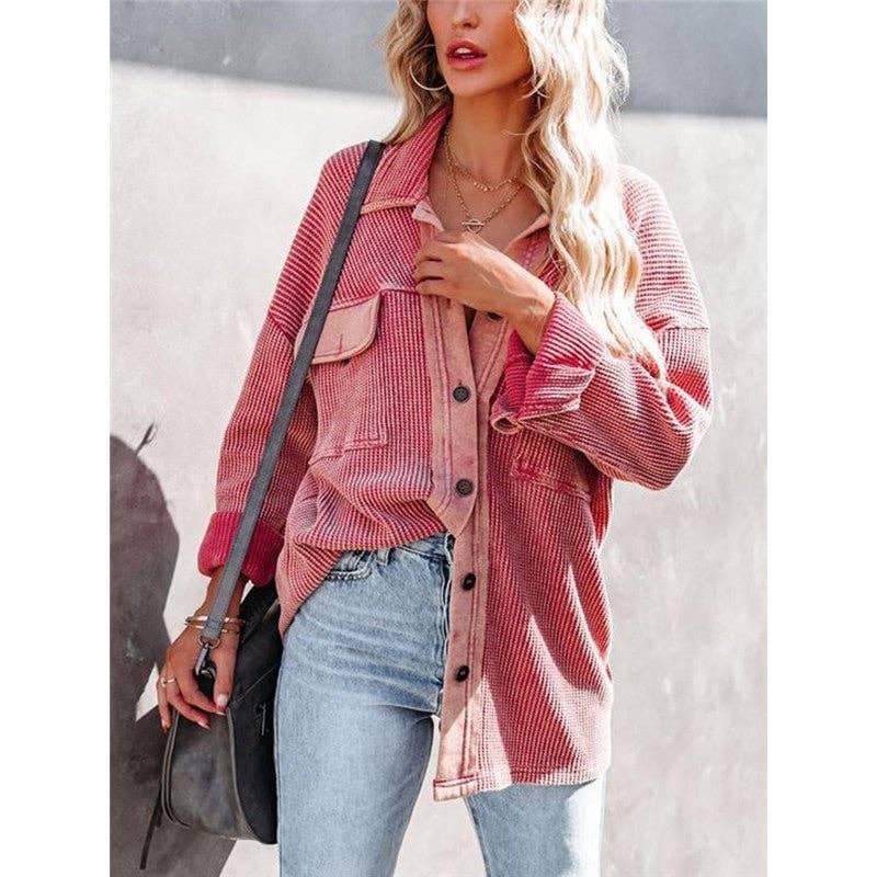 Ekartini - Wholesale Shirt Jacket/Shacket - Women's - Single-Breasted Jacket With Fall/Winter Lapel1