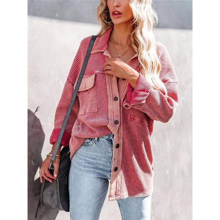 Ekartini - Wholesale Shirt Jacket/Shacket - Women's - Single-Breasted Jacket With Fall/Winter Lapel1