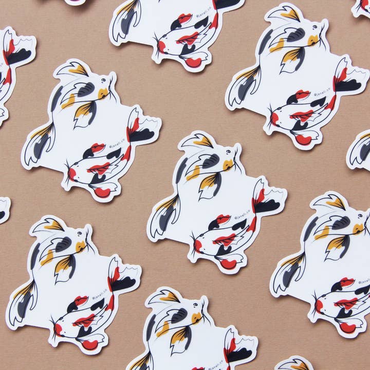 JaneLi.Co – wholesale Sticker – Koi Sticker (Clear)2