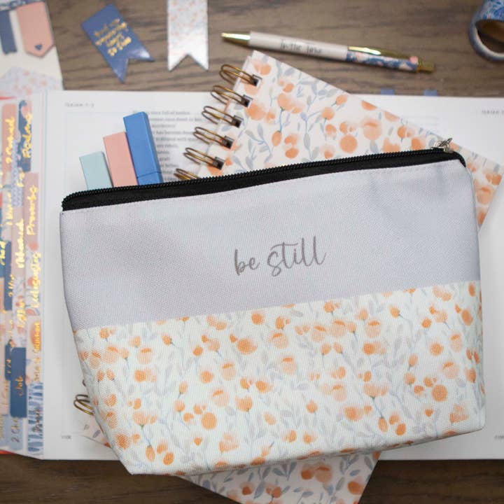 Chosen & Cherished - Wholesale Pencil Case/Pouch - Be Still Bible Pencil Case | Bible Pencil Bag