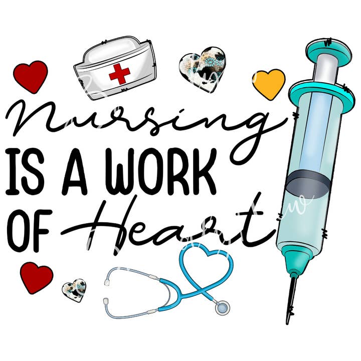 Nursing is a Work of Heart Transfer for wholesale by BrandlyNew