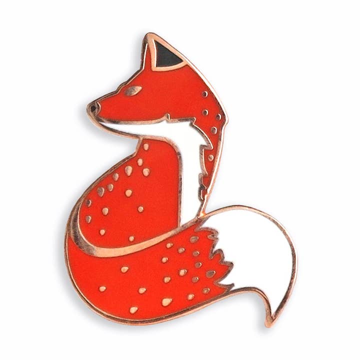 Red Fox Enamel Pin for wholesale by Arlo Goods