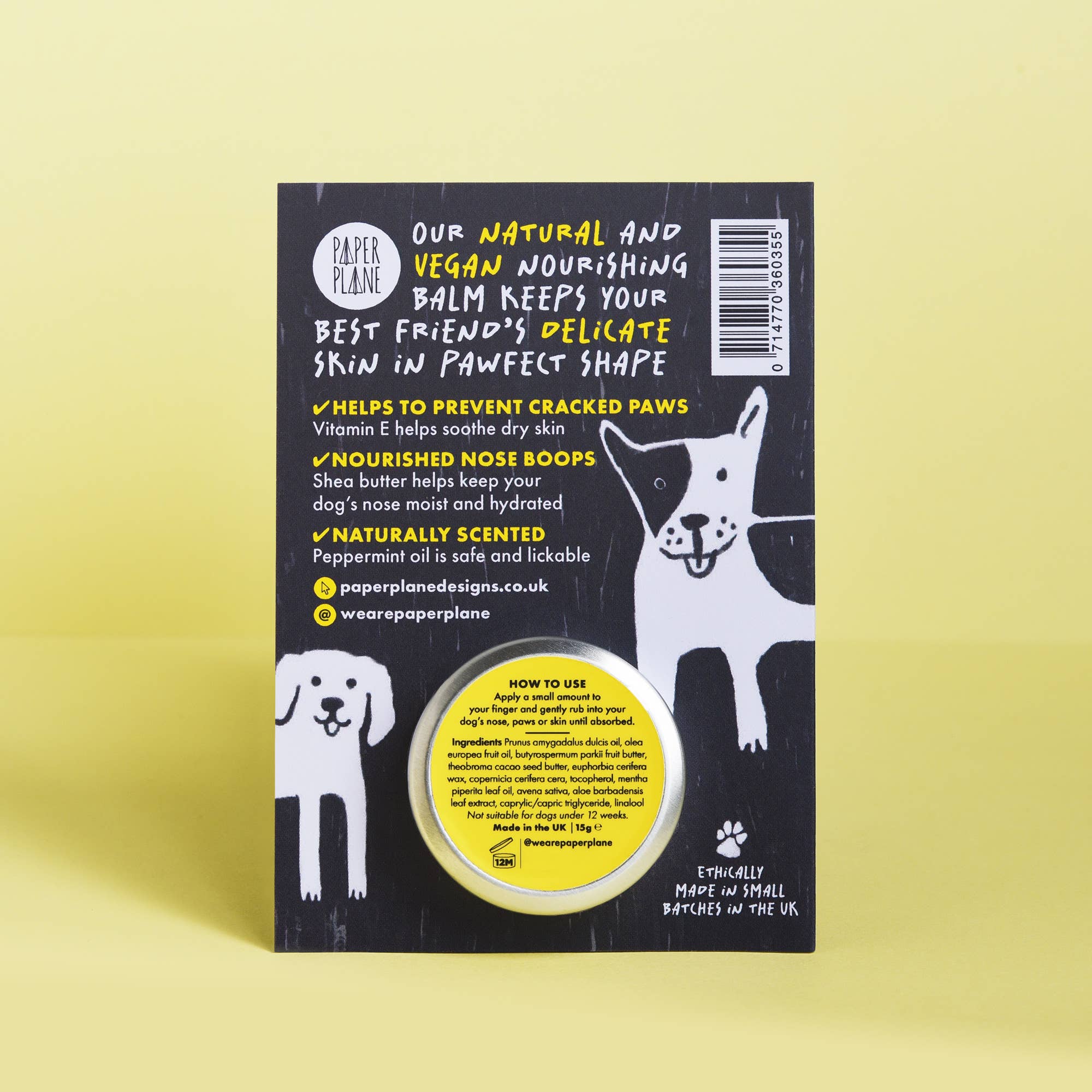 Paper Plane - Wholesale Pet Balm - Dog - Bork Nose and Paw Balm for Dogs11