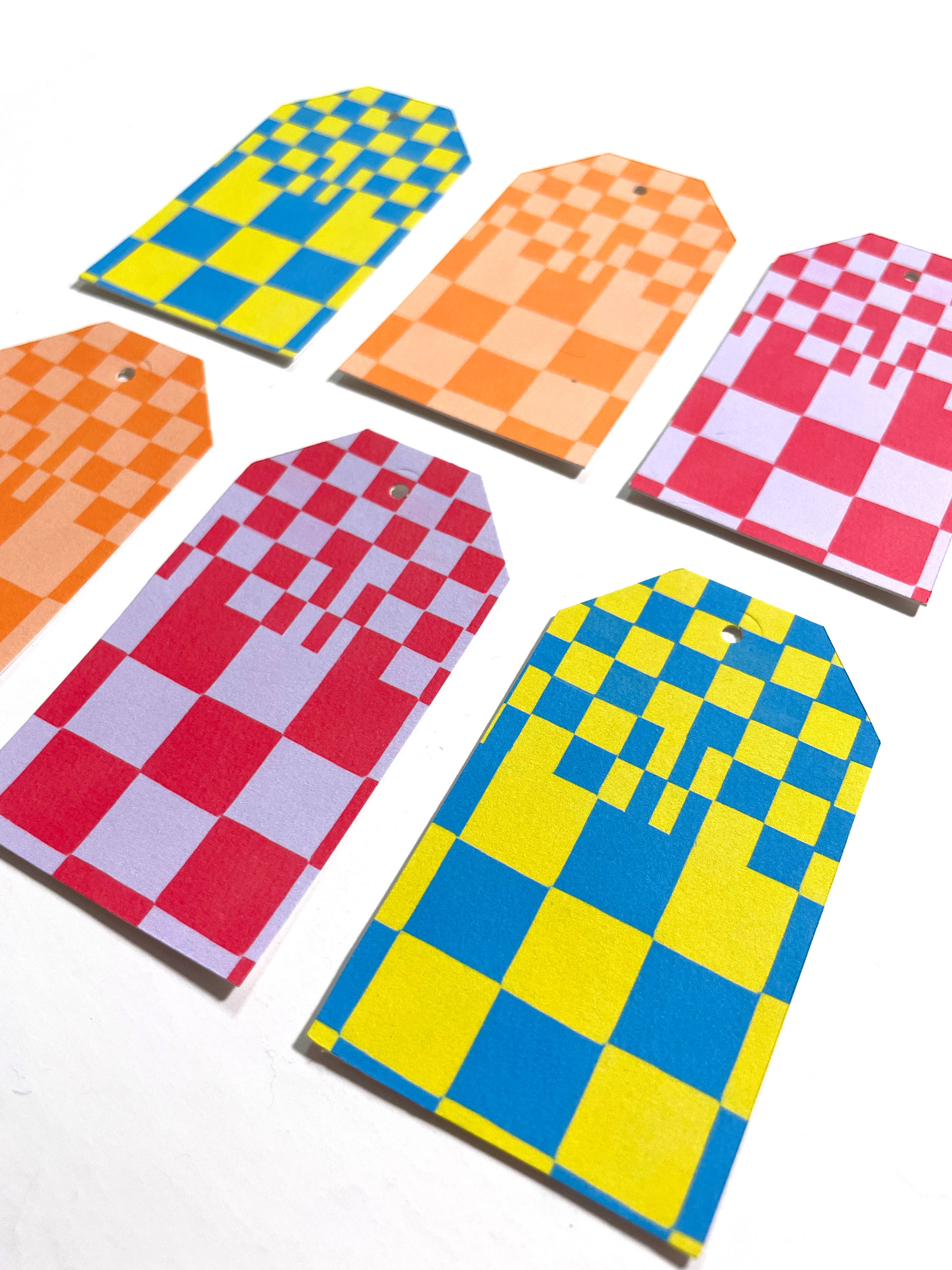 The Paper Curator - Wholesale Gift Tag - Checkered Gift Tag Set | Checkerboard Gift Tag | Gift Label2
