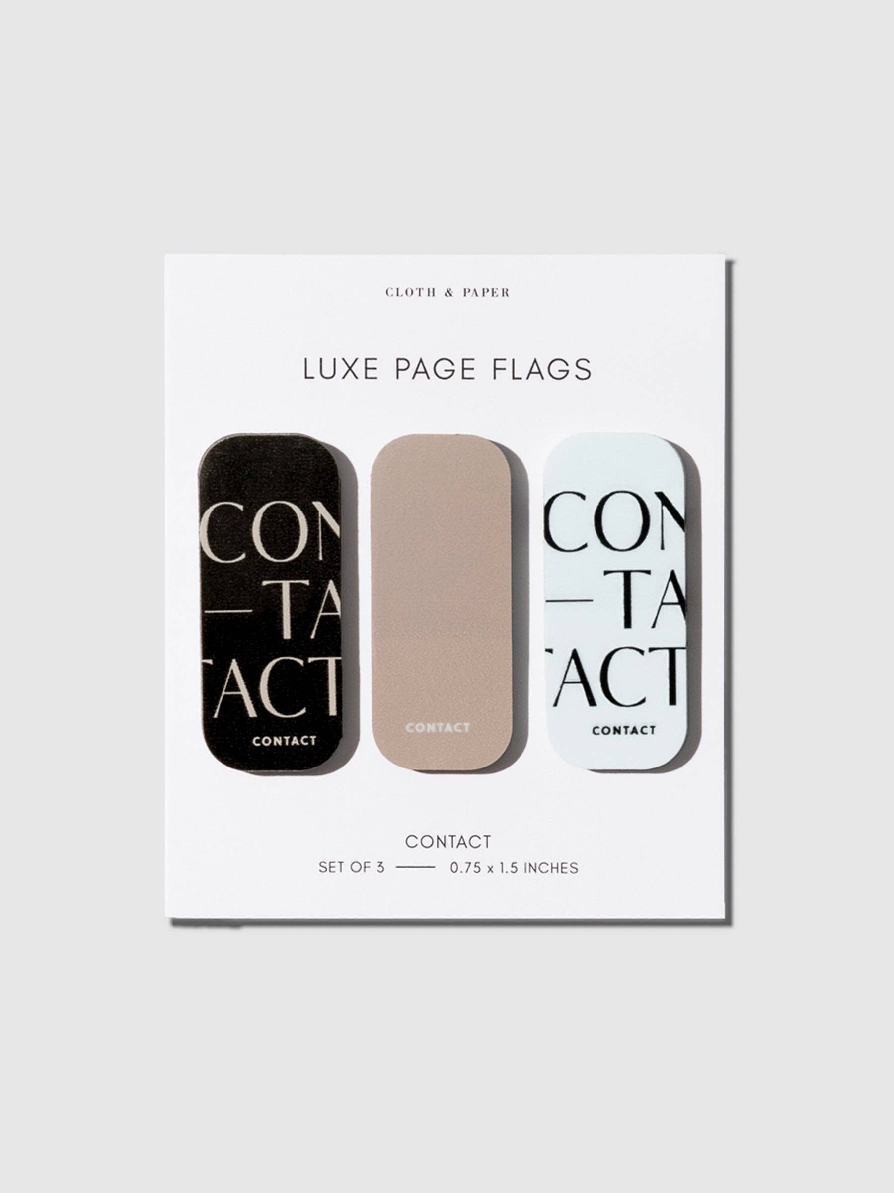 Cloth & Paper – wholesale Sticker – Luxe Page Flag Trio