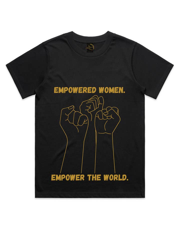 T-shirt à col rond coupe décontractée pour femmes autonomisées pour la vente par Collective Inspo By Design