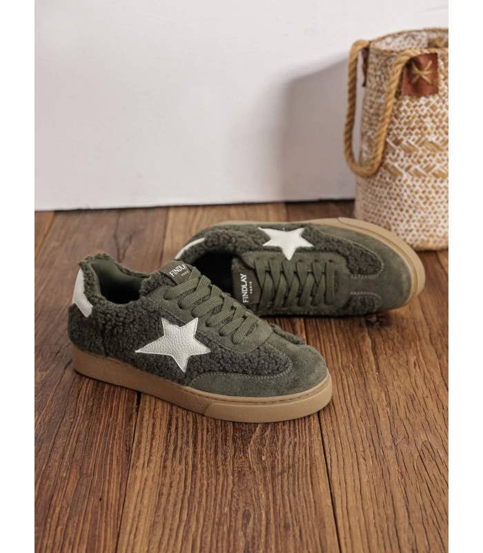 SWEET MAGIC SHOES & BAGS - Vente Baskets tendance – femme - BASKETS CASUAL EN DAIM ET SEMELLE EN CAOUTCHOUC2