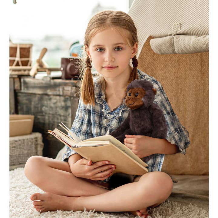 Cota Global - Wholesale Knuffels - Kinderen en baby - Superzachte Pluche - Langarmige Hangende Zwarte Kapucijnaap6