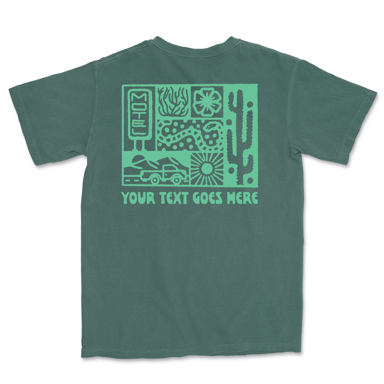 Island View Outfitters – Großhandel T-Shirt mit Siebdruck – Unisex – *BENUTZERDEFINIERTES* Wüstenreise-T-Shirt17