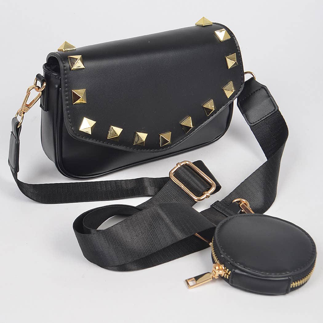 3AM BY H&D ACCESSORIES - Wholesale Crossbody Bag - Women's - Medium Stud Bag W/Air Pod Purse6