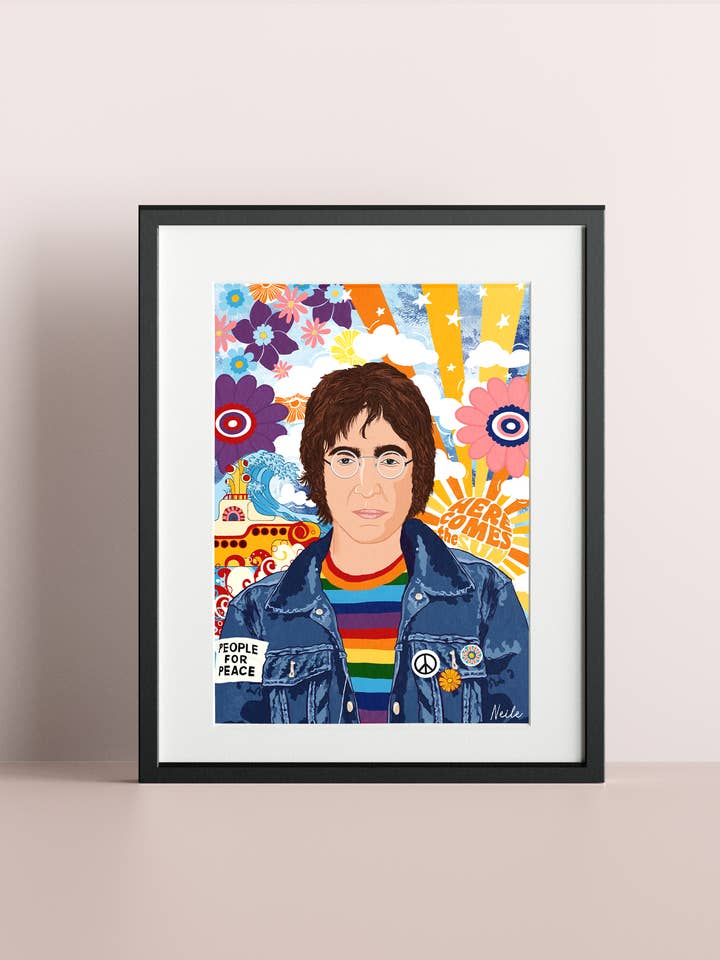 Föreställ dig - John Lennon A4-tryck för wholesale av Niamheile Design