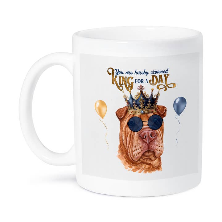 3dRose - Wholesale Coffee Mug - 3dRose, Shar Pei in a Crown and Sunglasses for Dads King of the Day Theme, Mug8
