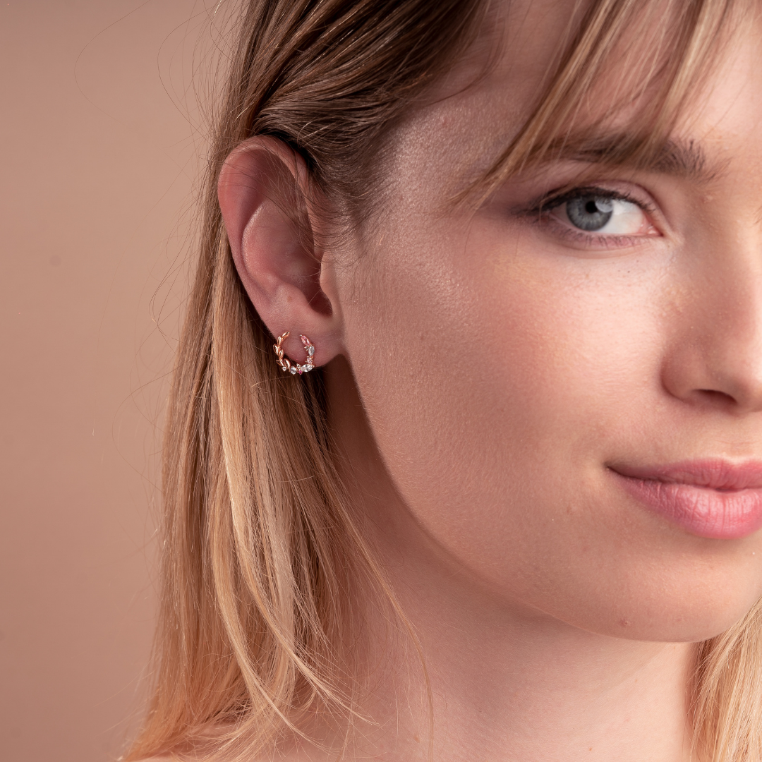 Les Joyaux d'Aure – Engroshandel Enkeltøreringe – Agathe øreringe - Rose Guld2