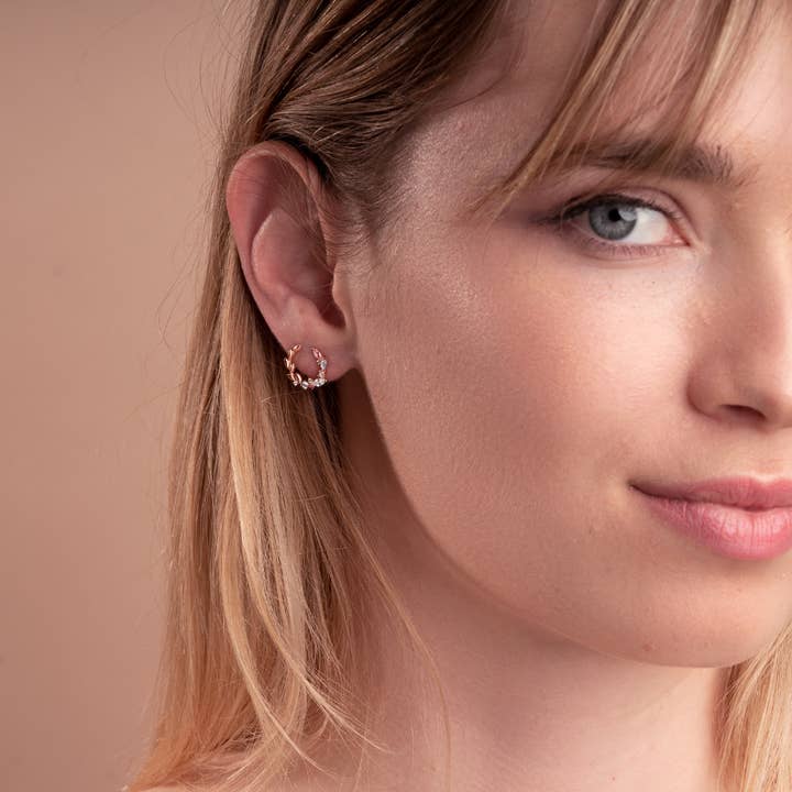 Les Joyaux d'Aure – Engroshandel Enkeltøreringe – Agathe øreringe - Rose Guld2