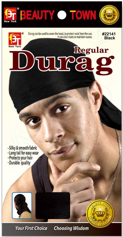 MI Hair Distribution - Wholesale Durag/Wave Cap - Unisex - REGULAR DURAG (BLACK)0