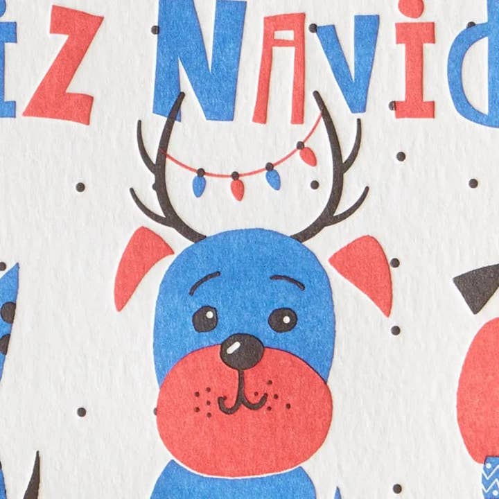 NIQUEA.D - Wholesale Christmas Card - Feliz Navidog Single Christmas Card3