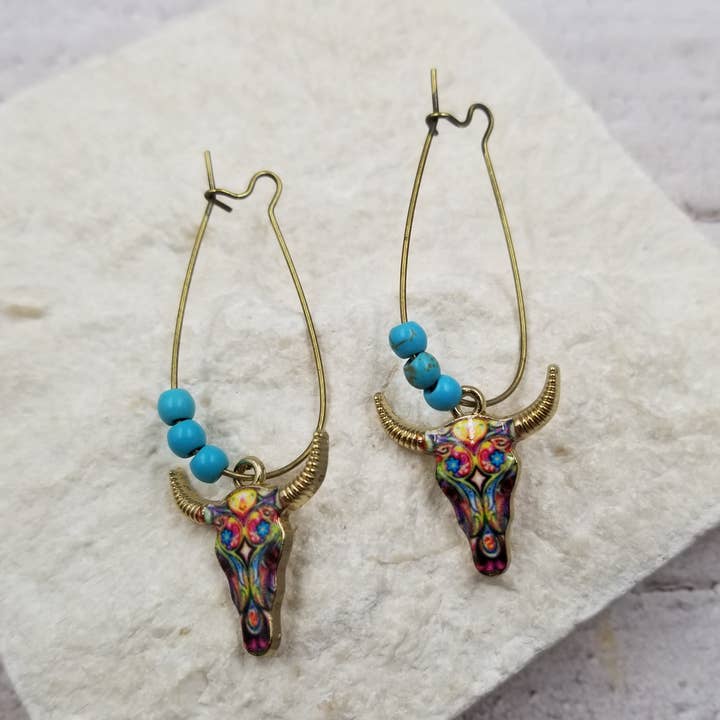 Orecchini Turchesi da Cowboy Occidentale per la vendita all'ingrosso da parte di Treasure Wholesale