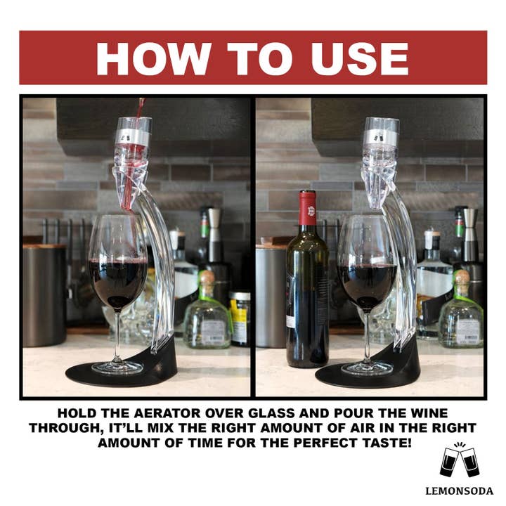 Lemonsoda - Vendita all'ingrosso Aeratori per vino - Set aeratore per vino e decanter3
