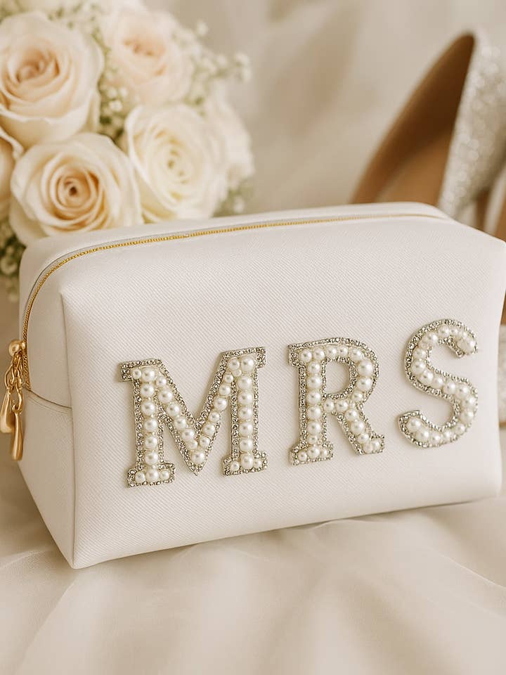 Mrs. Bridal Beauty Cosmetics Pouch - Makeup Bag for Brides and other Purchase Wholesale bride to be. Free Returns & Net 60 Terms on Faire trending on Faire.