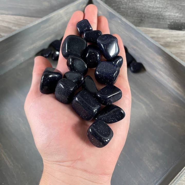 Keystone Crystals - Wholesale Spiritual Stone/Crystal - Blue Goldstone Tumbled Stones – 1 lb Bulk Wholesale Crystals3