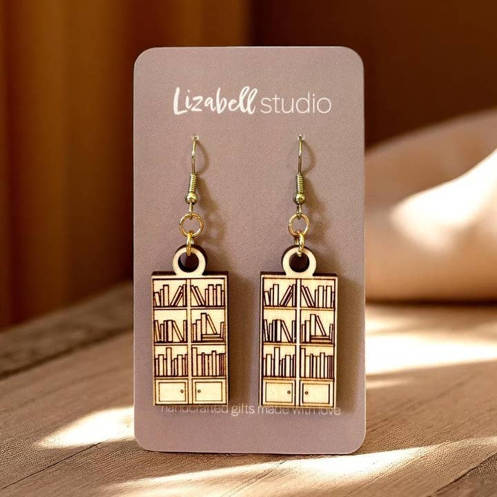 Book Nook Drop Earrings for wholesale by Lizabell Studio