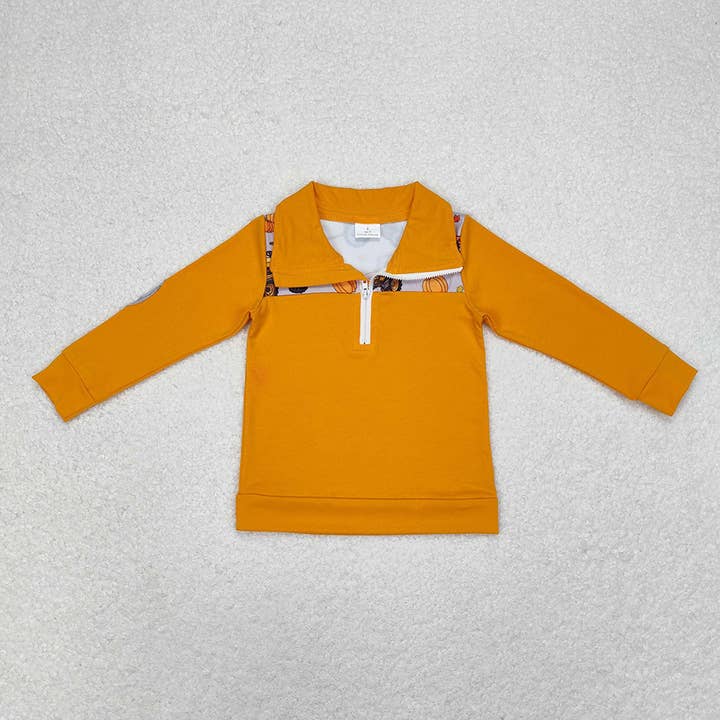 Aier Wholesale - Wholesale Sweatshirt - Kids - Baby Boys Pumpkin Digger Long Sleeve Pullovers Tops