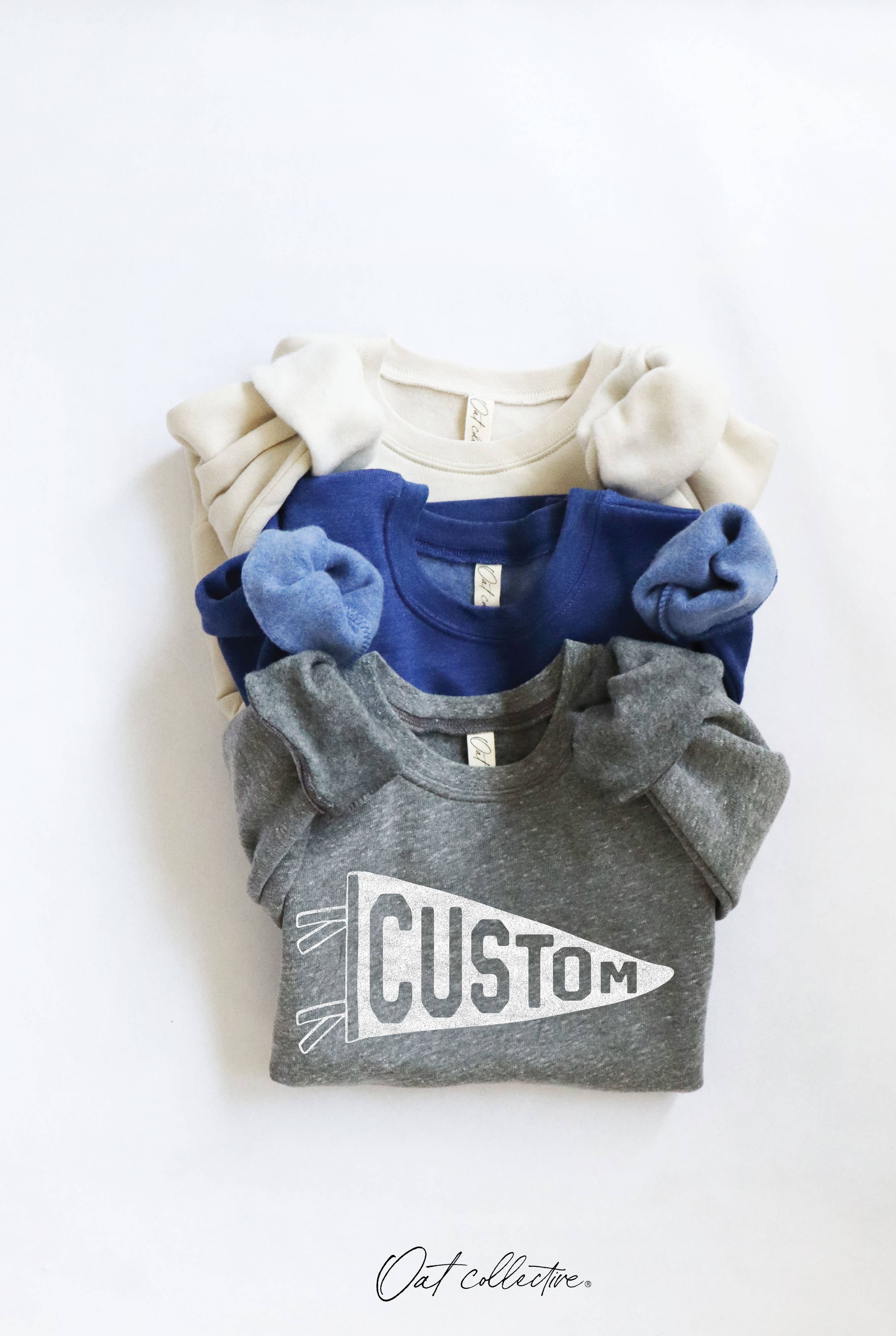 OAT COLLECTIVE - Wholesale Sweatshirt - Kids - CUSTOM PENNANT  Toddler Graphic Sweatshirt9