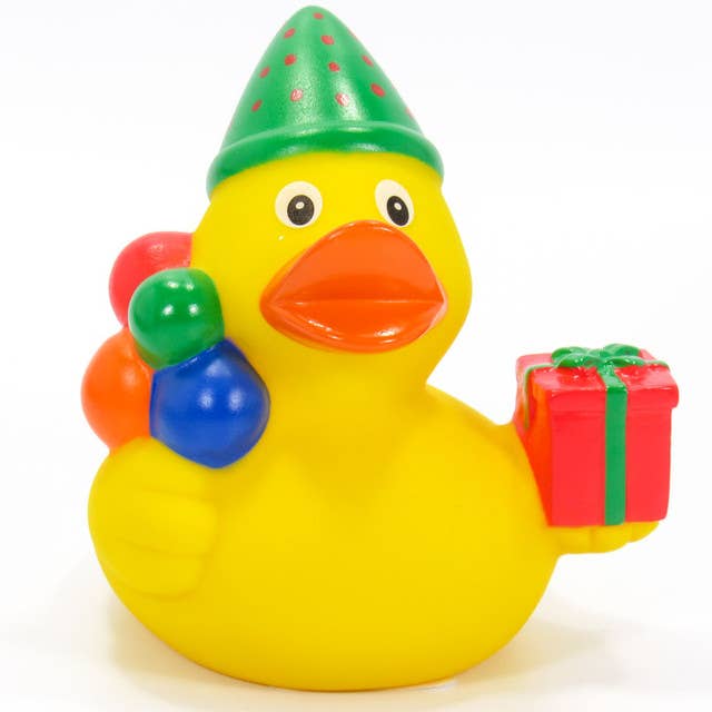 Birthday Celebration Rubber Duck for wholesale by Ducks in the Window