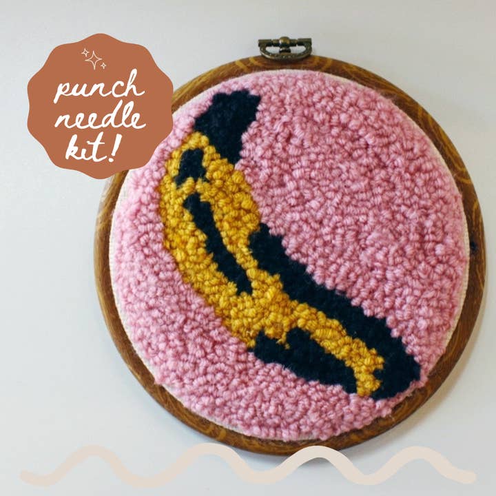 Banana Beginner DIY Punch Needle Kit  for wholesale by Homebody DIY
