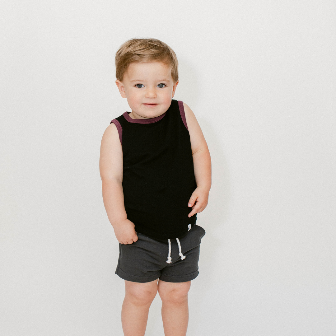 Coconut Pops - Wholesale Tank Top - Kids - Muscle Tank Top in Black1