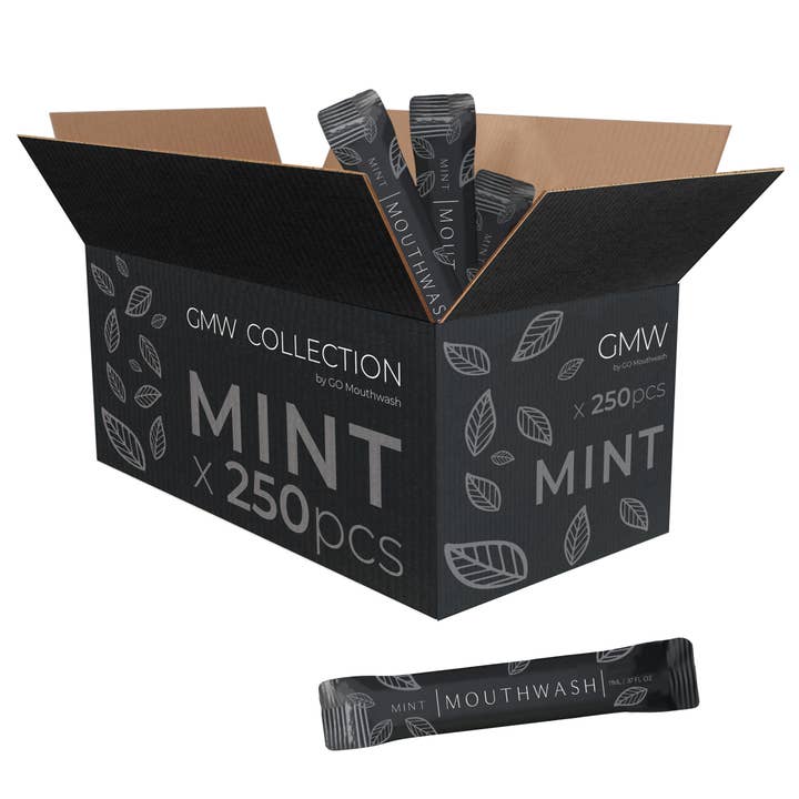 Luxury Mouthwash Packets 250pc - Matte Black for wholesale by Go Mouthwash