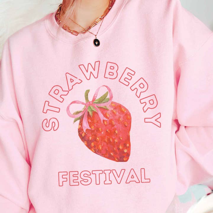 STRAWBERRY FESTIVAL Graphic Sweatshirt for wholesale by BLUME & CO.