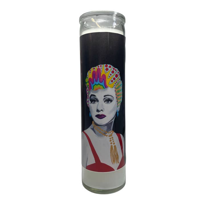 Chelsea Merrill Lucille Ball Prayer Candle for wholesale by The Luminary and Co.