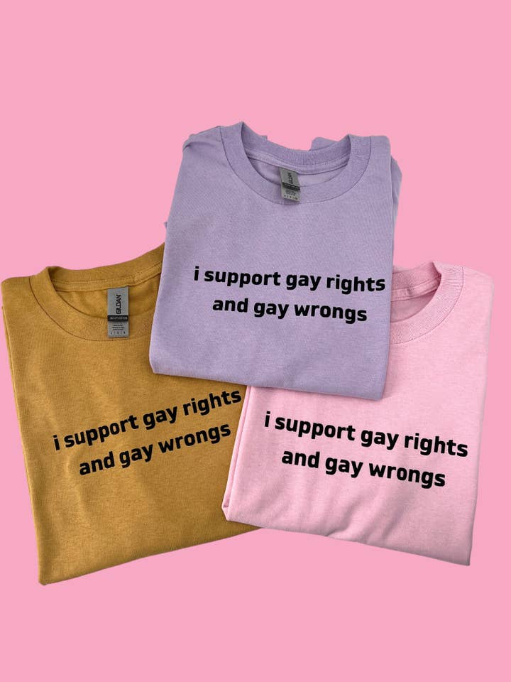 Totally Iced Out – wholesale Screen printed t-shirt – Women′s – I Support Gay Rights and Gay Wrongs Unisex T-Shirt